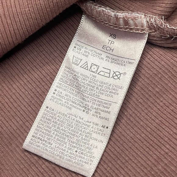 Old Navy XS Ribbed Sleeveless Bodycon Dress Maxi Brown Stretch Slit Casual Long - Picture 8 of 8